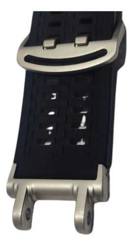 Pulseira Oakley P/relógios Originais Borracha Fecho Titanium