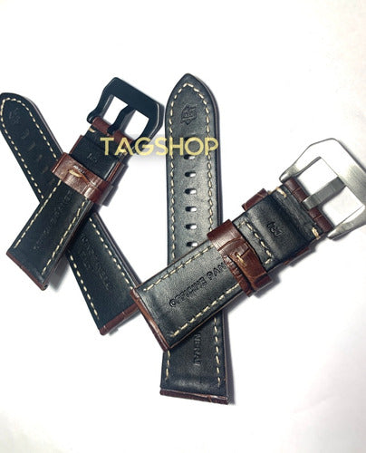 Pulseira Couro Marrom 26mmx22mm Com Fecho