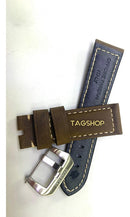 Pulseira Panerai Camurça Marrom 24mmx22mm Fecho Aço