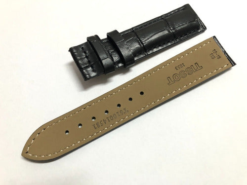 Pulseira Tissot Couro 19mm Preta