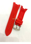 Pulseira Vermelha A/x Borracha 30mm Fecho Aço