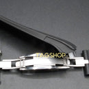 Pulseira Richard Mille Preta de Borracha 25mm com Fecho de Aço