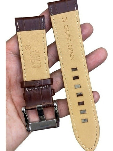 Pulseira Montblanc Marrom 24mm Completo