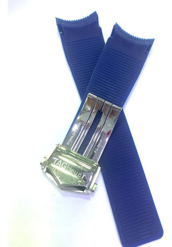 Pulseira Tag Heuer Azul 24mm  Mercedes Benz Completo