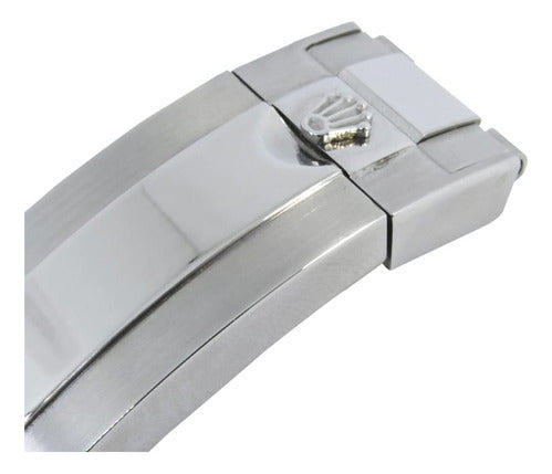 Fecho Rolex Com Ajuste 20mm Aço Escovado