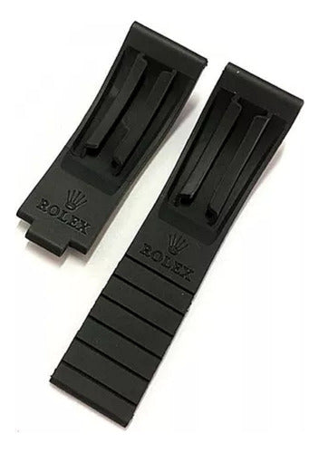 Pulseira Para Relogio Rolex 22mm Preta Premium