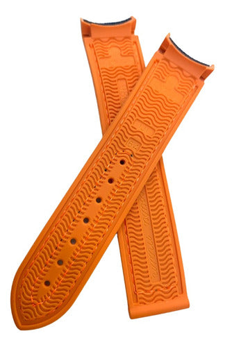 Pulseira Omega Nylon 20x18mm Preta E Laranja Linha Premium
