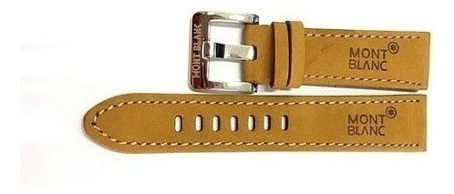 Pulseira Relógio Mont Blanc Couro Camurça Fecho Original