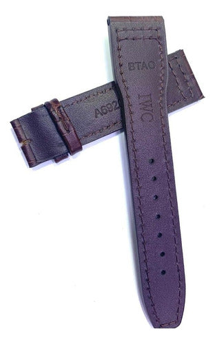 Pulseira Iwc Couro Marrom 20x18 Alta Qualidade