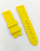 Pulseira de Borracha Panerai 22mm Amarela Alta Qualidade