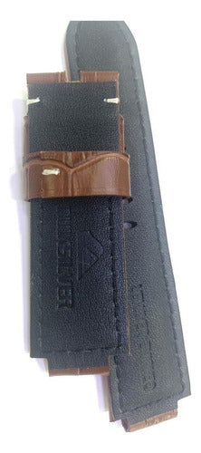 Pulseira Quiksilver Foxhound Couro Marrom Original Correia
