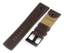 Pulseira Diesel 28mm de Couro Marrom - Parafuso e Fivela Pretos