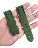 Pulseira Panerai Officine 22mm Verde Militar Silicone