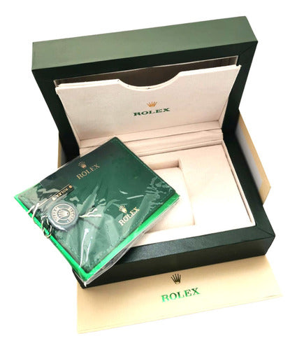 Caixa Estojo Rolex P/ Relógios Originais Completo Tag Verde