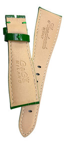 Pulseira Gaga Milano 24x16mm Couro Genuíno Verde