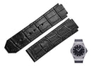 Pulseira de Couro para Relógio Hublot Preta Premium