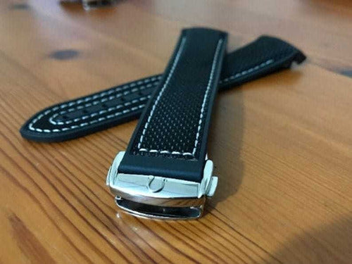 Pulseira Omega Nylon Preto P/ Relógios Originais 20mm