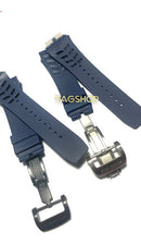 Pulseira Richard Mille 21x25x20mm Borracha Azul Fecho Aço