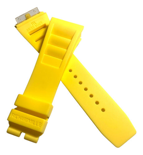 Pulseira Richard Mille 20x26x20mm Borracha Amarela
