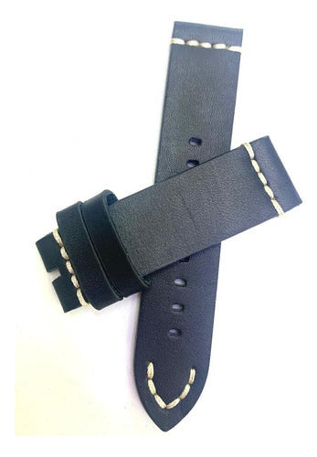 Pulseira Preta Couro U-boat. 22mmx22mm