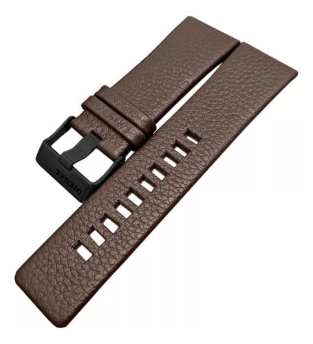 Pulseira Couro Marrom Compatível Para Diesel Dz4305 26mm