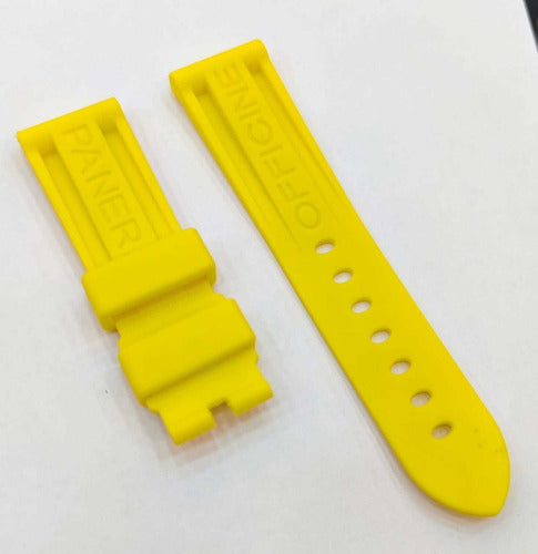 Pulseira Borracha Panerai 22mm Amarelo Alta Qualidade