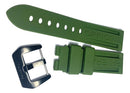 Pulseira Panerai Itália 24mm Verde Militar com Fecho Preto