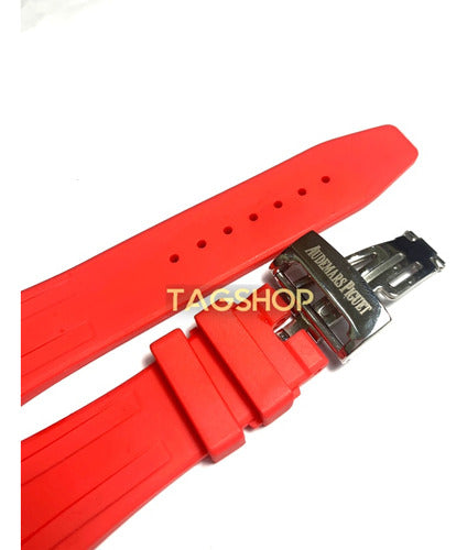 Pulseira Audemars Piguet Vermelha 28mmx17mm Borracha