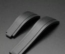 Pulseira de Silicone para Relógio Rolex 22mm Preta Premium
