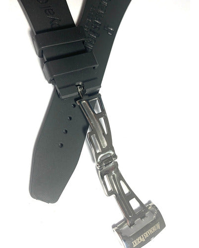 Pulseira Ap 28mm Borracha Cinza Completo