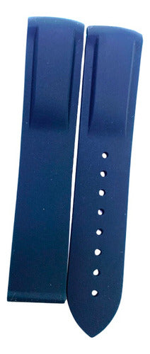 Pulseira Omega Azul 20x18mm Borracha Resistente