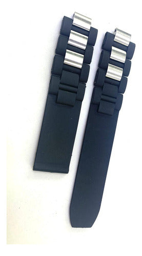 Pulseira Cartier Chronoscaph Preta 20mm Borracha