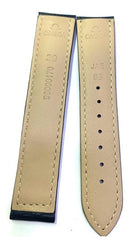 Pulseira Omega de Couro Genuíno Preta 20mm Seamaster