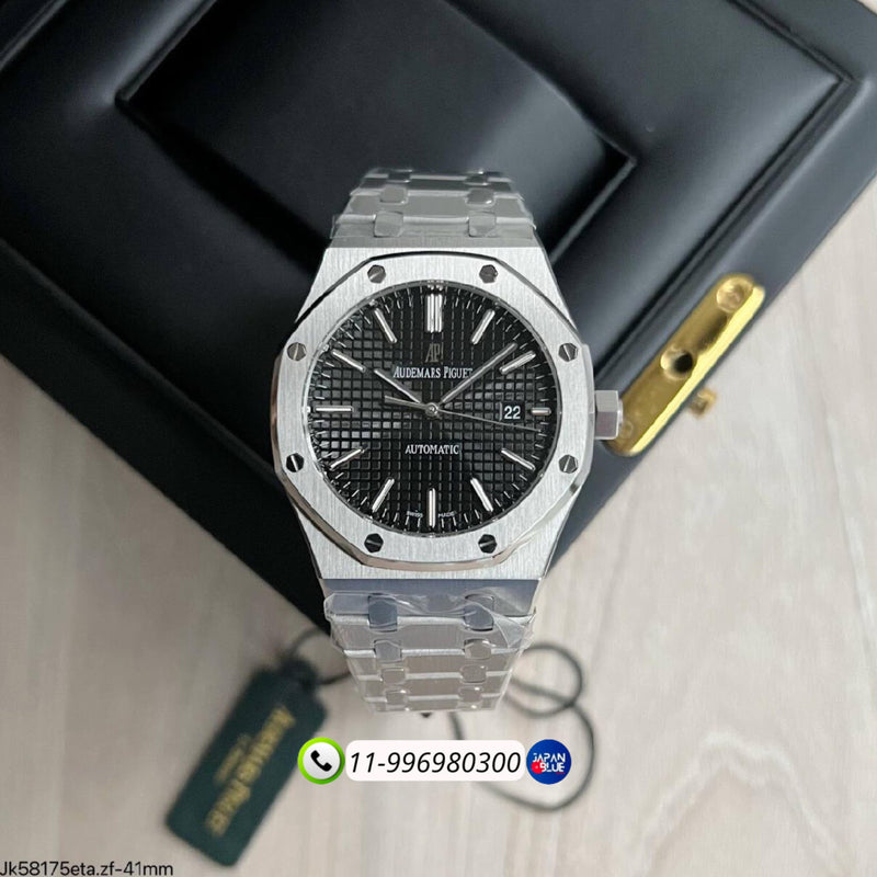 RELÓGIO AUDEMARS PIGUET ROYAL OAK SELFWINDING BLACK DIAL 41mm S.C