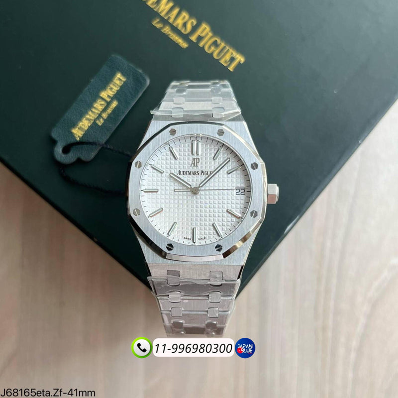 RELÓGIO AUDEMARS PIGUET ROYAL OAK SELFWINDING WHITE DIAL 41mm S.C