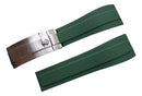 Pulseira Para Oysterflex Rolex 20mm Silicone Verde Completa