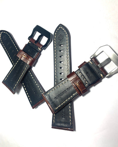 Pulseira Para Relógios Panerai Couro 26mm
