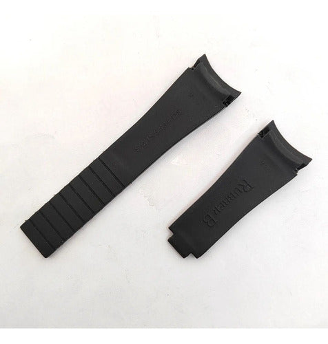 Pulseira Rubber B Strap Silicone Preto 20mm P/ Relógios