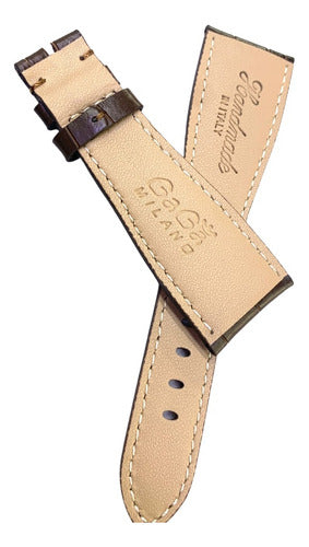 Pulseira Gaga Milano 24x16mm Couro Genuíno Marrom