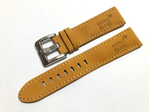 Pulseira Camurça Para Relógios Mont Blanc Camurça