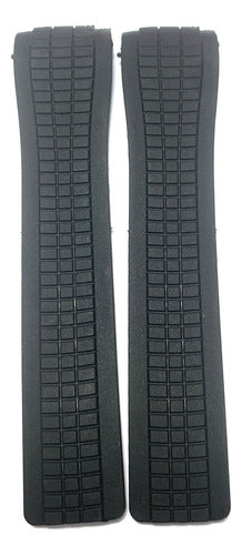 Pulseira Patek C10 Preta Borracha Silicone 20mm