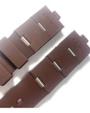 Pulseira Bvlgari Marrom com Detalhes Prateados 24mm