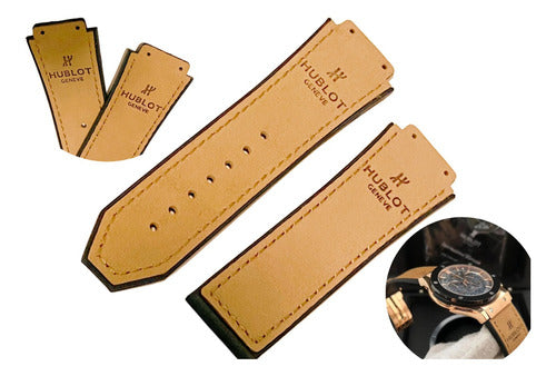 Pulseira Couro Para Relogio Hublot Geneve Original 25mm