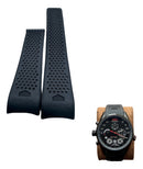 Pulseira Tag Heuer 24mm Preta de Borracha que não resseca.