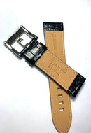 Pulseira Montblanc Preta de Couro 24mm Original