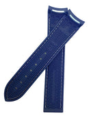 Pulseira Omega Azul com Costura Branca 20x18mm Resistente