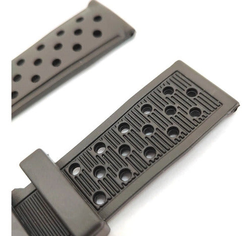 Pulseira Tag Heuer Silicone Preto 24mm Completo