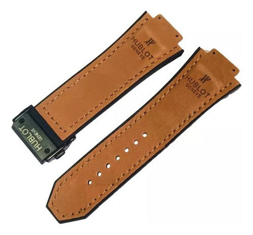 Pulseira Couro Para Relogio Hublot Geneve Original Completa