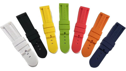 Pulseira Para Relógio Panerai Em Silicone 24mm