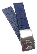 Pulseira para Breitling Azul 24mm com Fecho de Aço Inoxidável